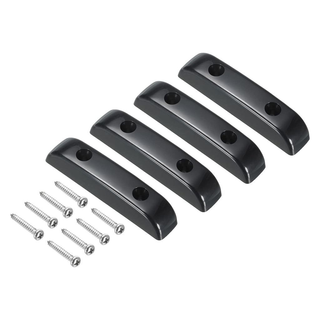 MECCANIXITY Plastic Bass Thumb Rest Finger Rest Black for Precision Bass Jazz Bass Bridge Guitar with Screws 4pcs