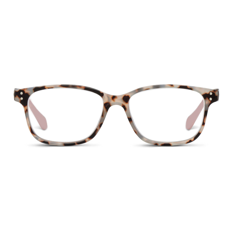 Peepers by PeeperSpecs Women's Reading Glasses - Nature Walk Gray Tortoise/Pink 1.5 x