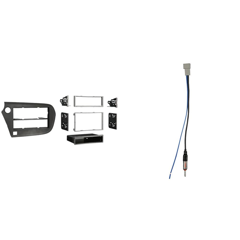Metra 99-7878B Single or Double DIN Installation Dash Kit for 2010 Honda Insight & 40-HD10 Factory Antenna Cable to Aftermarket Radio Receivers for Select Honda/Acura Vehicles Metra 99-7878B+ Radio Receivers Standard Packaging