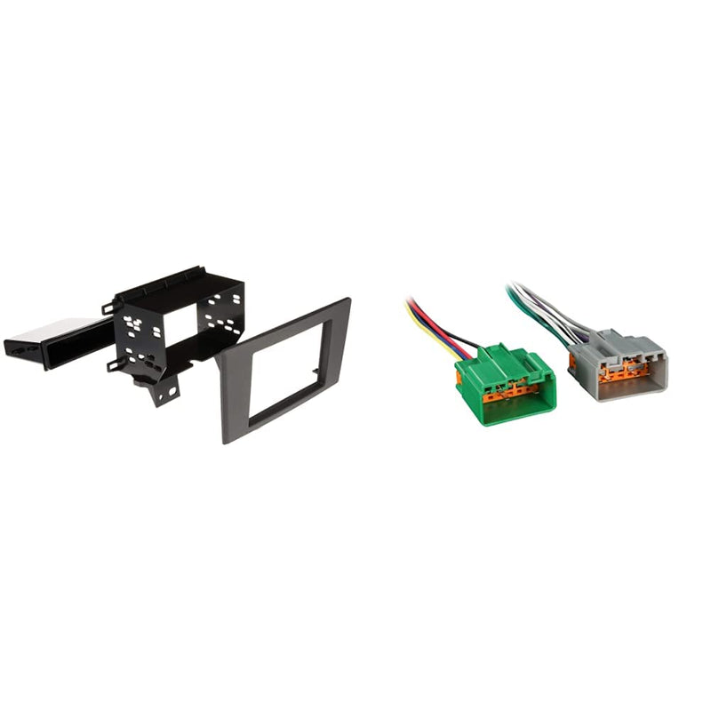 Metra 99-9229G Single/Double DIN Dash Kit for 2001-2004 Volvo S60/V70 (Gray) & Metra 70-9221 Radio Wiring Harness for Select Volvo 97-07 Metra 99-9229G Dash Kit+ Radio Wiring Harness