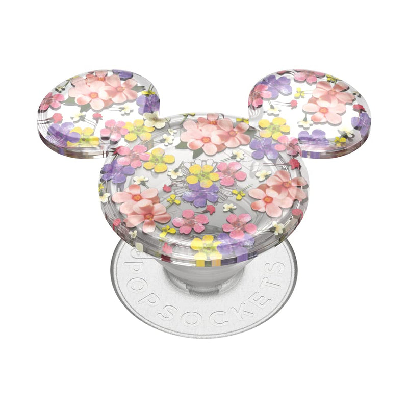 PopSockets Phone Grip with Expanding Kickstand, Mickey Earridescent - Cascading Flowers Adhesive