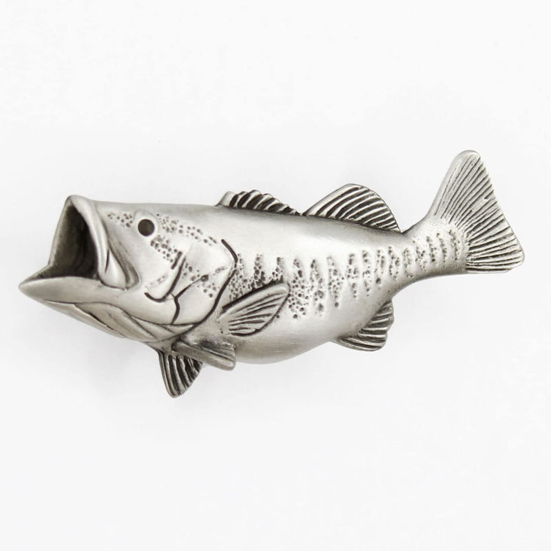 Costello Coastal - Bass Cabinet Knob (Left Facing) - Artist Designed Pewter Hardware Left Facing