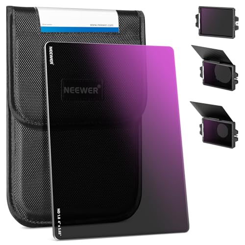 NEEWER ND1.8 (6 Stops) Square ND Filter, 4"x5.65" Dual Sided 30 Multi Nano Coated Cinema Neutral Density Filter for NEEWER Matte Box Compatible with Tilta Compatible with SmallRig ND1.8 (6 Stops)