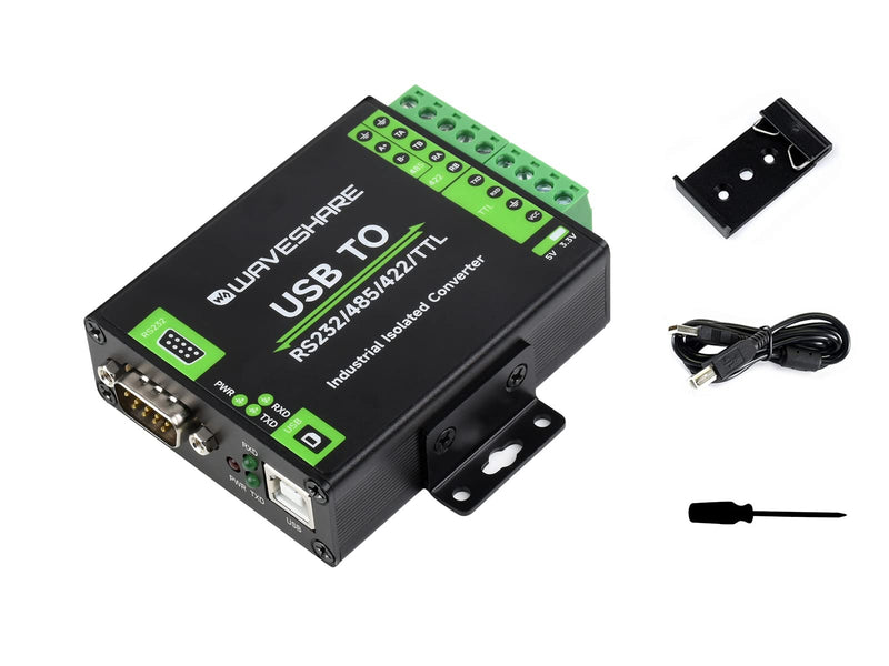 USB to RS232/485/422/TTL Converter Adopt Original FT232RNL Chip, Industrial Isolated USB Converter with Multiple Protection, Support Multi Communication Interface Conversion and Multi System