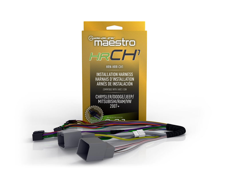 Idatalink Maestro HRN-HRR-CH1 Plug & Play Radio T-Harness Replacement for Select Compatible 2007-2020 Chrysler, Dodge, and Jeep Vehicles (ADS-MRR or ADS-MRR2 Module Required)