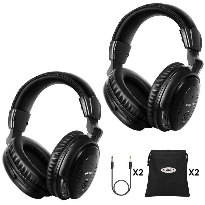 SIMOLIO Compatible with uConnect VES Chrysler Pacifica & Town & Country & Honda Odyssey & Dodge Grand Caravan IR Headphones for Car DVD for Chevy Suburban & GMC Yukon & Nissan Armada & Jeep 2006-2022 Two Headphones