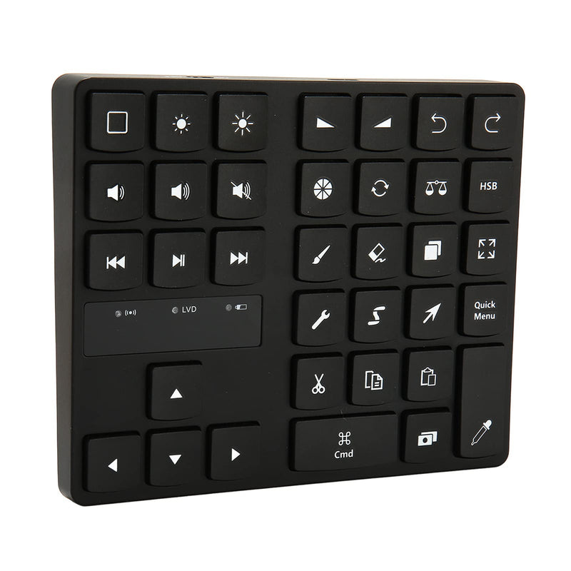Keyboard for, Rechargeable Drawing Keyboard with 35 Shortcut Keys, One Handed Buetooth Keypad for Drawing Shortcuts, Graphic Tablets, Drawing Tablet, Laptop
