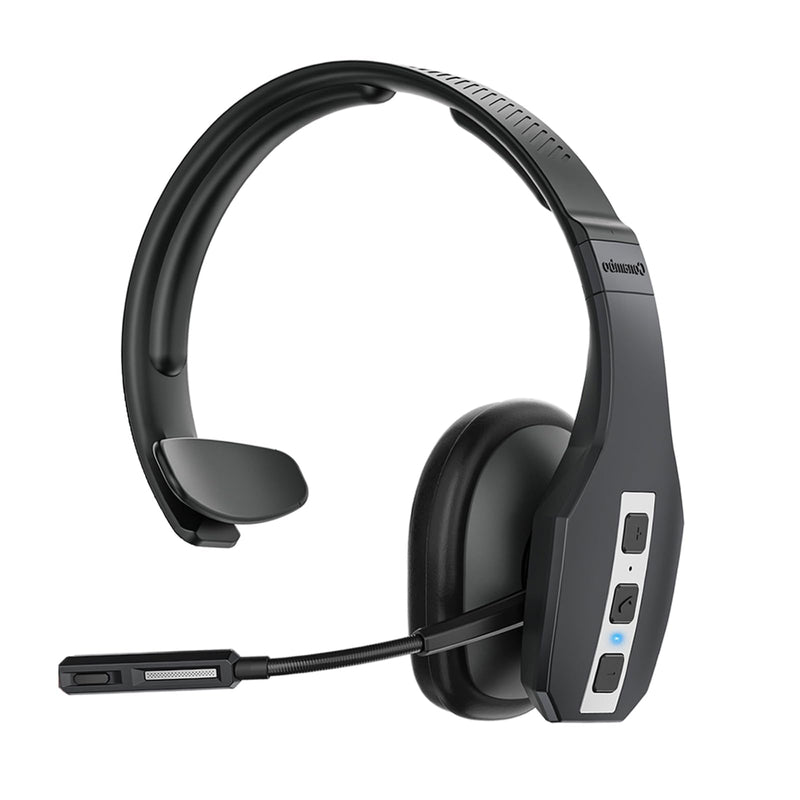 Conambo Trucker Bluetooth Headset with CVC8.0 Three Microphone Noise Cancelling 35Hrs HD Talktime Wireless Handsfree Headset with Mute Button for Driver Office