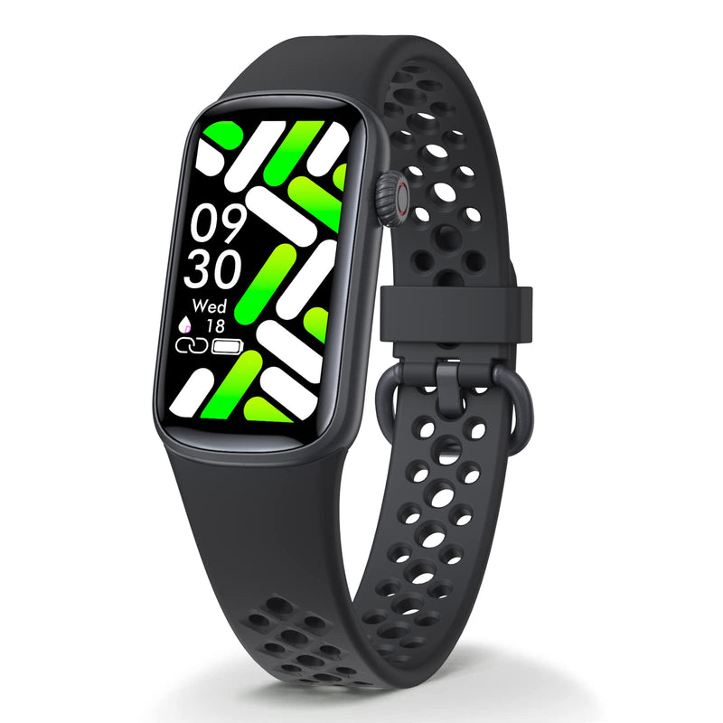 Fitness Tracker Step Counter Watch for Men Women Laides Smart Watches Message Notification IP68 Waterproof Activity Tracker Compatible with Android iOS Phones black