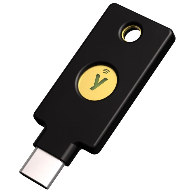 Yubico - Security Key C NFC - Basic Compatibility - Multi-Factor authentication (MFA) Security Key and passkey, Connect via USB-C or NFC, FIDO Certified 0.7" x 1.8" x 0.1"