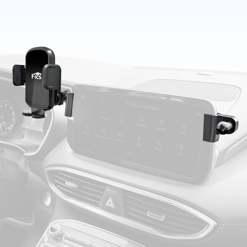 FICS Phone Holder for Hyundai Santa Fe 2021 2022 2023 Upper Trims with Wide Screen – Custom-Fit Mount for Seamless Display Integration, Interior Accessories for Navigation Use, Stable Driving View Santa Fe 2021 2022 2023 (Limited, Calligraphy)