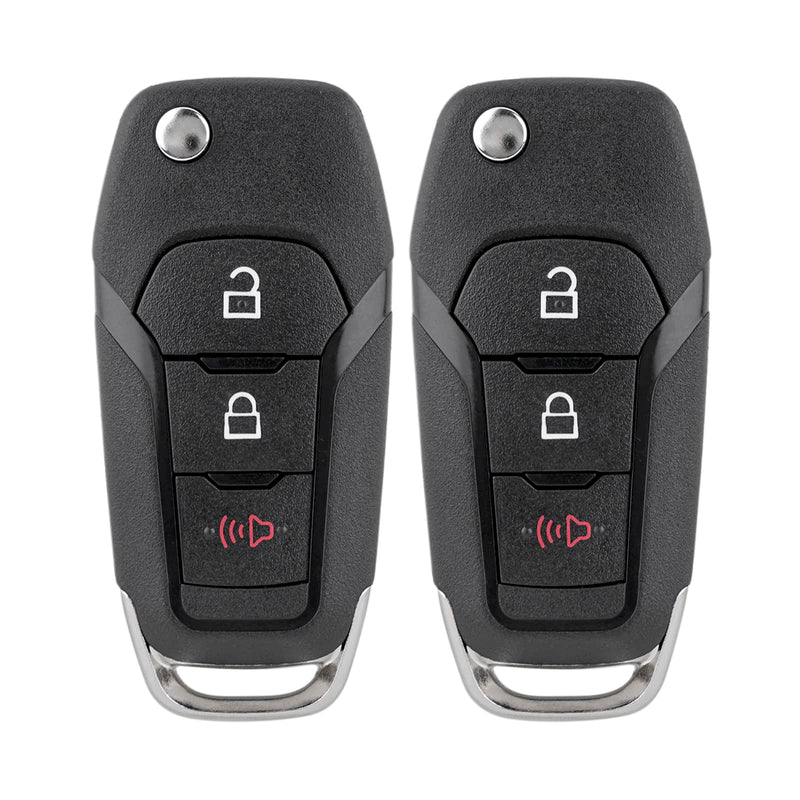 Flip Key Fob Replacement Fits for 2015 2016 Ford F150 Key Fob F250 F350 2017 2018 2019 2020 Explorer (2016-2022) F350 F450 Ranger Ecosport Bronco Keyless Entry Remote Fob N5F-A08TAA (Pack of 2)