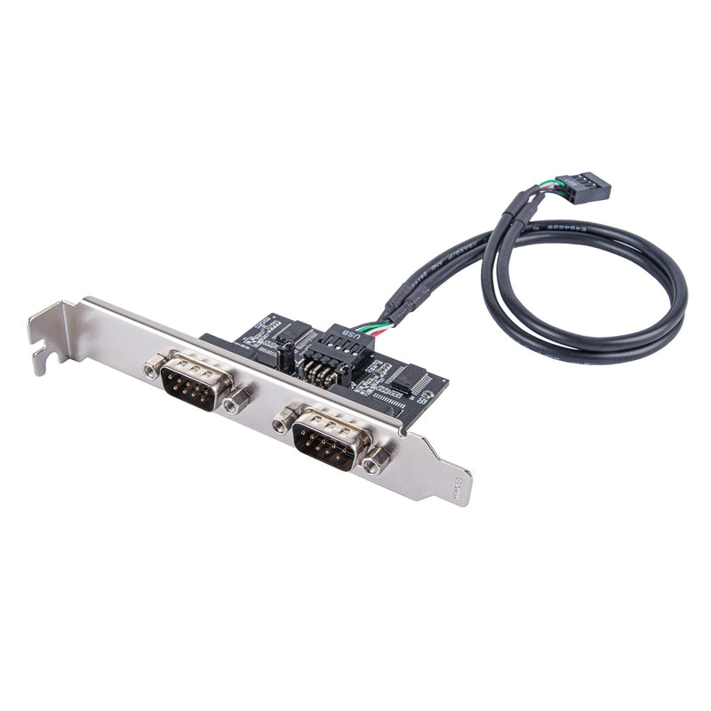 SilverStone Technology ECD01 Internal USB 2.0 to Dual RS232 Serial Port Adapter, SST-ECD01