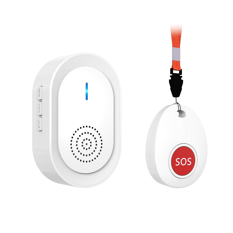 CallToU Wierless Caregiver Pager Call Button Emergency Button Systems Call Bell for Elderly/Visually Impaired/Patients/Disabled Elderly Monitoring (600+ ft) CC06 1-1 US