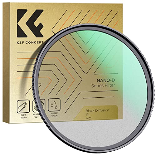 K&F CONCEPT 52mm Black Diffusion 1/4 Filter Mist Cinematic Effect Filter