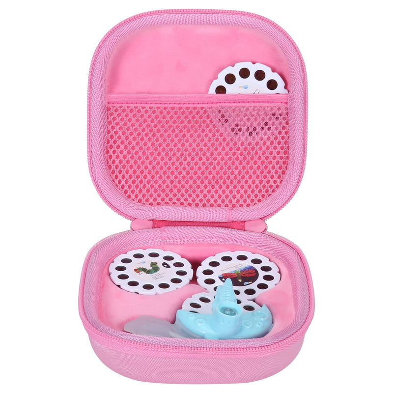 Aenllosi Hard Carrying Case Replacement for Moonlite Mini Projector Gift Pack fits upto 20 Storybook Reels,Storybook Projector Organizer Pink