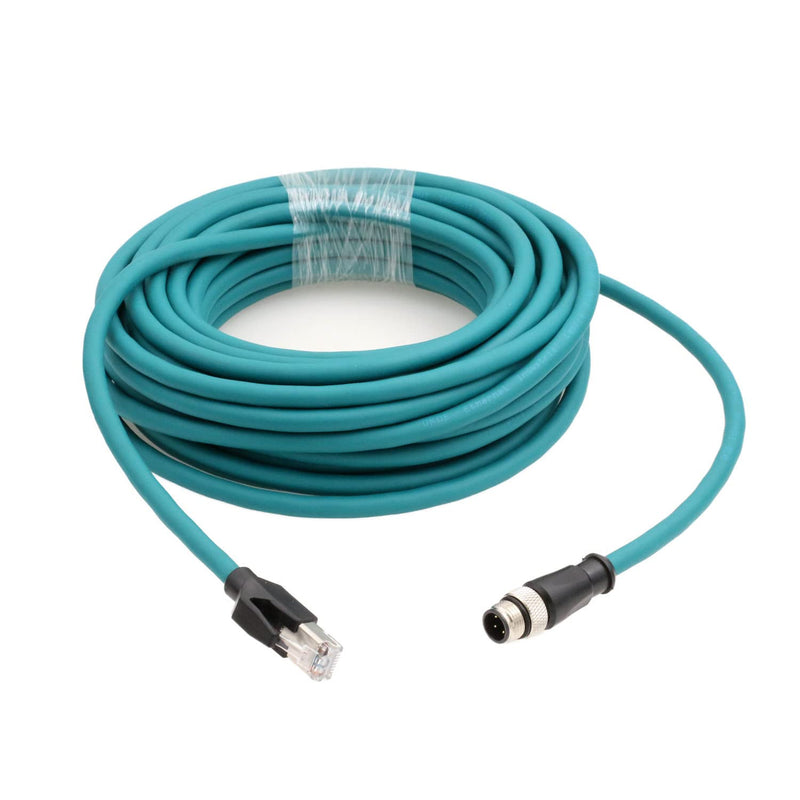 Ethernet M12 4 Pin D-Coding RJ45 CAT5e Cable, for Datalogic Omron Profinet Network LED Power Barcode Reader Sensor Industrial Machine 8m