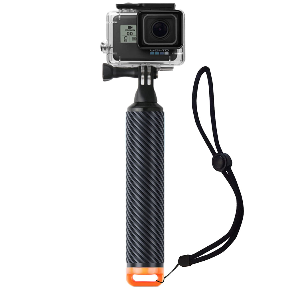 Homeet Handler Floating Hand Grip for GoPro, 2023 Upgraded Underwater GoPro Hand Stick Monopod Pole Compatible with GoPro Hero 11/10/9/8/7/6/5/4, DJI OSMO Action Cameras, with 1/4" Screw, Orange 2023 NEW Hand Grip