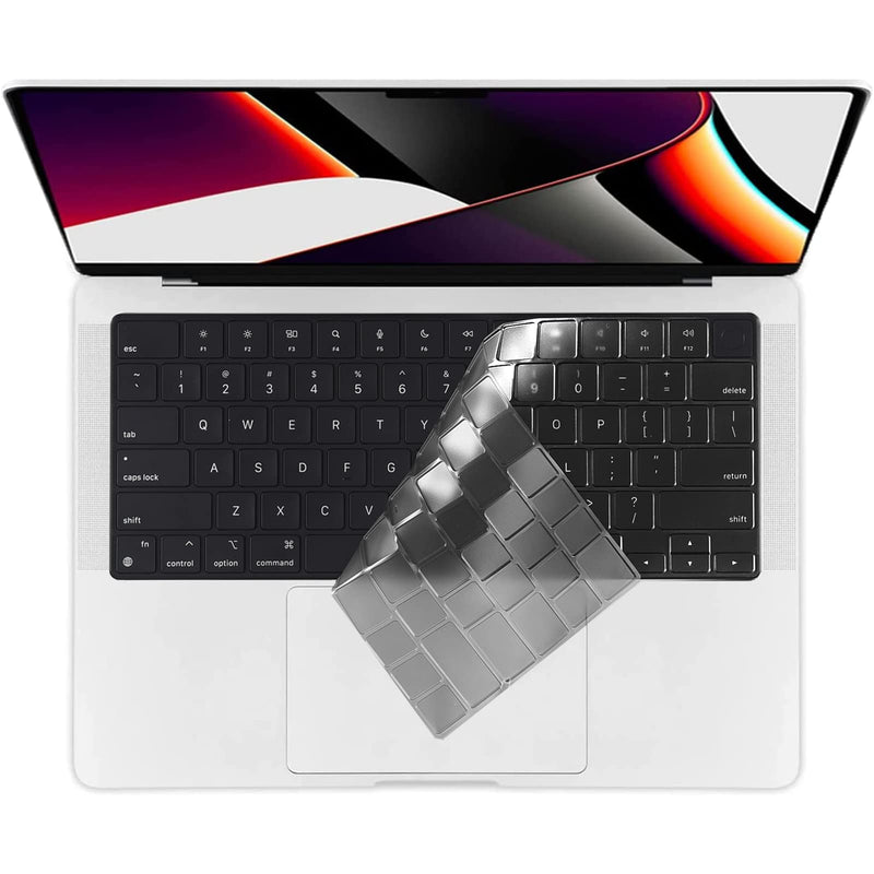 EooCoo Premium Keyboard Cover Skin Ultra Thin for 2023 MacBook Air 15" M2 (A2941), 2022 MacBook Air 13.6" M2 (A2681), 2023-2021 MacBook Pro 14" 16" M2 M1 (A2779 A2442 A2780 A2485), US Layout, Tinted for Air 15"/ Air 13.6" / Pro14" / Pro16"