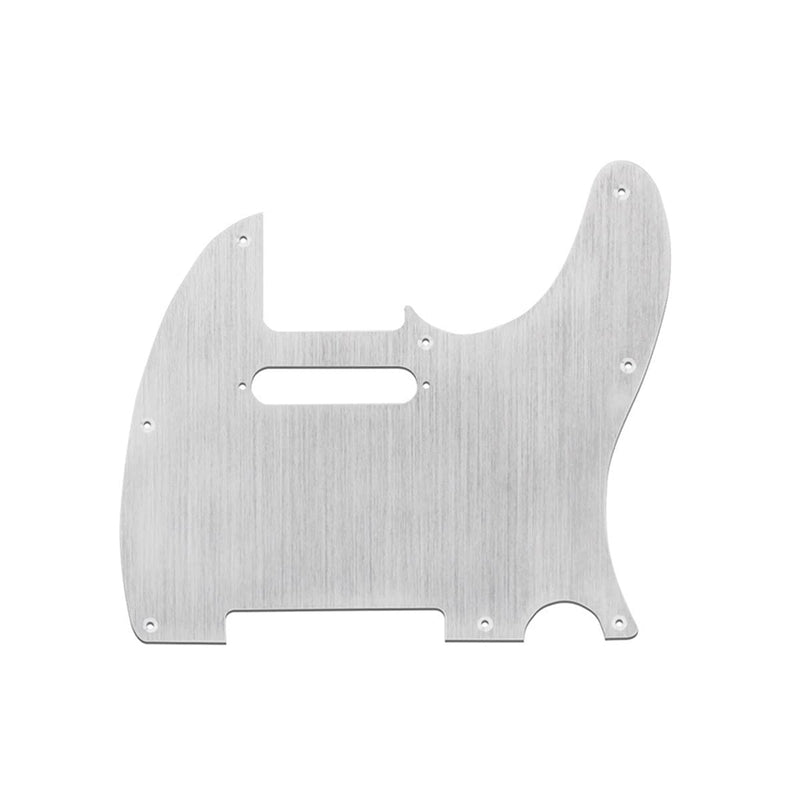 [AUSTRALIA] - ROZILO Metal Aluminum Anodized American Vintage 8 Hole Tele Style Pickguard w/Screws Fit USA/Mexican Fender Standard Telecaster Pickguard Silver for Right Hand 