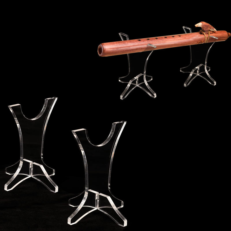 [AUSTRALIA] - flute stand desktop flute stand desktop flute display stand acrylic flute stand for flute indian flute organization storage display (transparent 2) transparent 2 