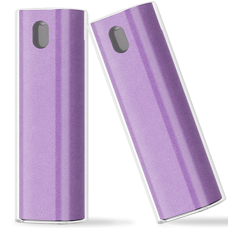 2 Pcs Fingerprint Proof Screen Cleaner,3 in 1Touchscreen Mist Cleaner Spray Wipe Cleaner Fingerprint-Proof Soft Fiber Flannel,Safe for All Phones Glasses Tablet Laptop TV Watch Screens(Purple) Purple