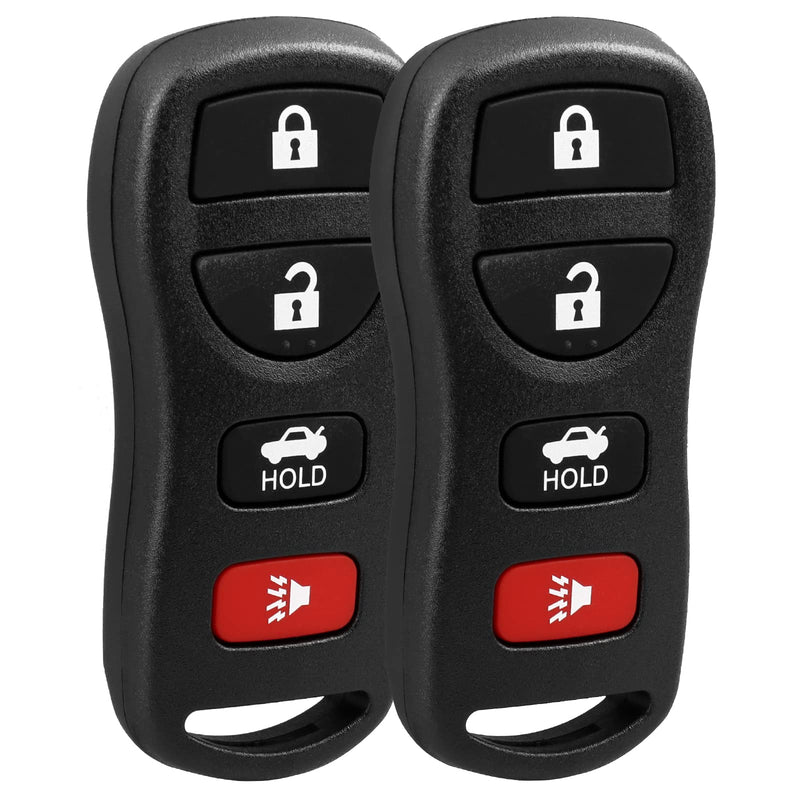NPAUTO Key Fob Replacement for Nissan 350Z 2003-2009, Altima/Maxima 2002-2006, Sentra/Armada/Pathfinder/Versa/Quest, Infiniti G35 FX35 I35 QX56 - Keyless Entry Remote Control Key Fobs, KBRASTU15, 2Pcs
