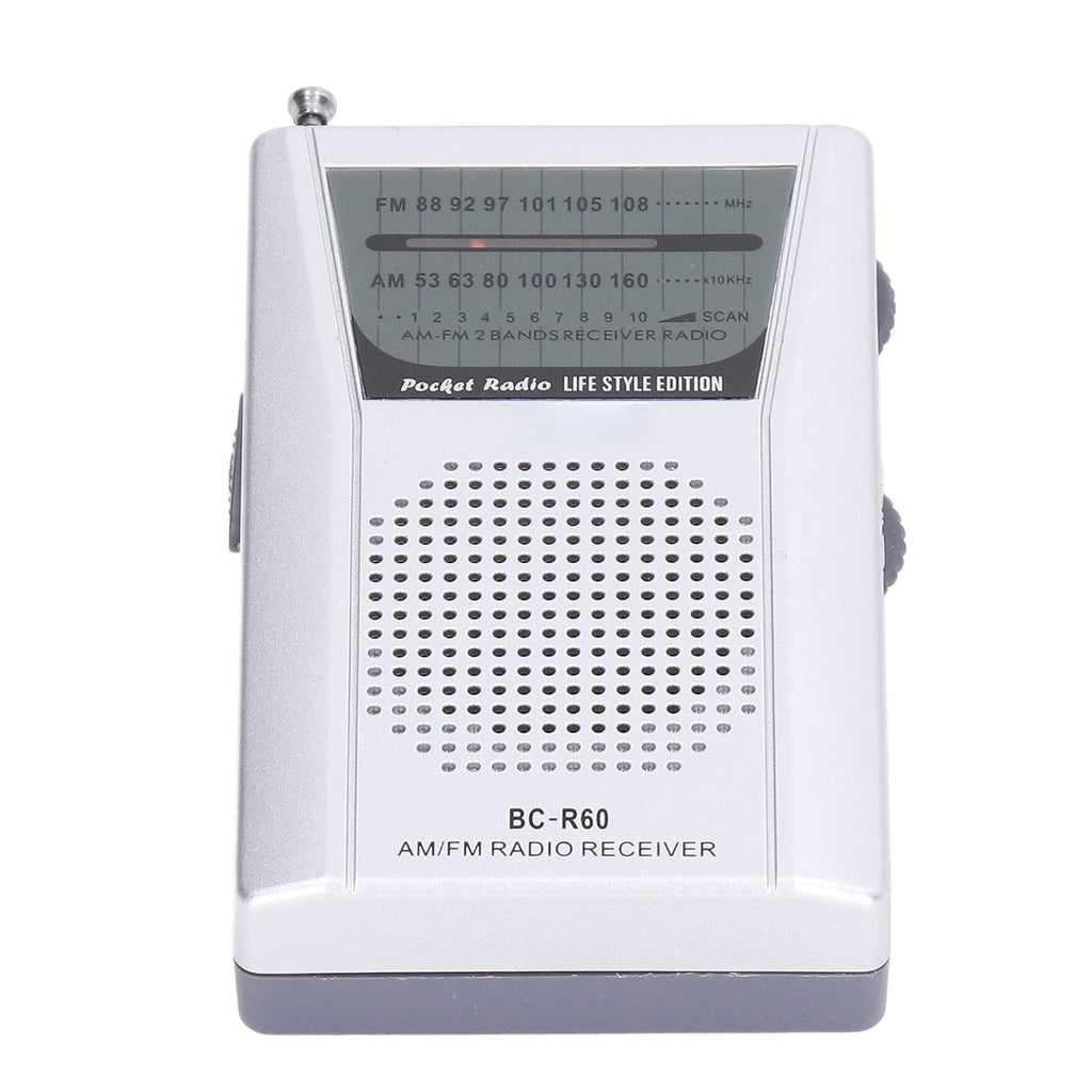 AM FM Radio, Memory Function Plastic Mini Pocket Radio Manual Searching for Outdoor Use for Elderly (BC-R60) BC-R60