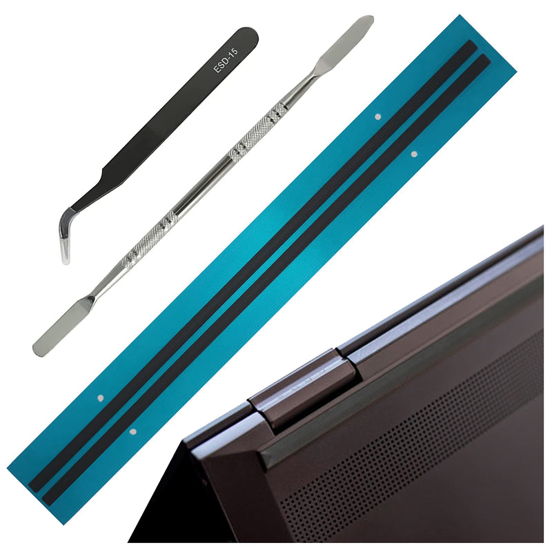 [AUSTRALIA] - Rubber Feet Strips Replacement HP Envy X360 Convertible 15.6 Laptop with Stainless Steel Lever and Tweezers (Black) Black 