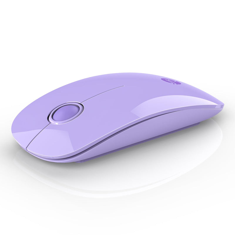 [AUSTRALIA] - RAPIQUE Wireless Bluetooth Mouse - (BT5.1+USB) Slim Dual Mode MacBook Mice with Quiet Click, Long Battery Life, and 1600 DPI High-Precision Optical Tracking for Laptop/iMac/iPad Pro/Computer (Purple) Purple 