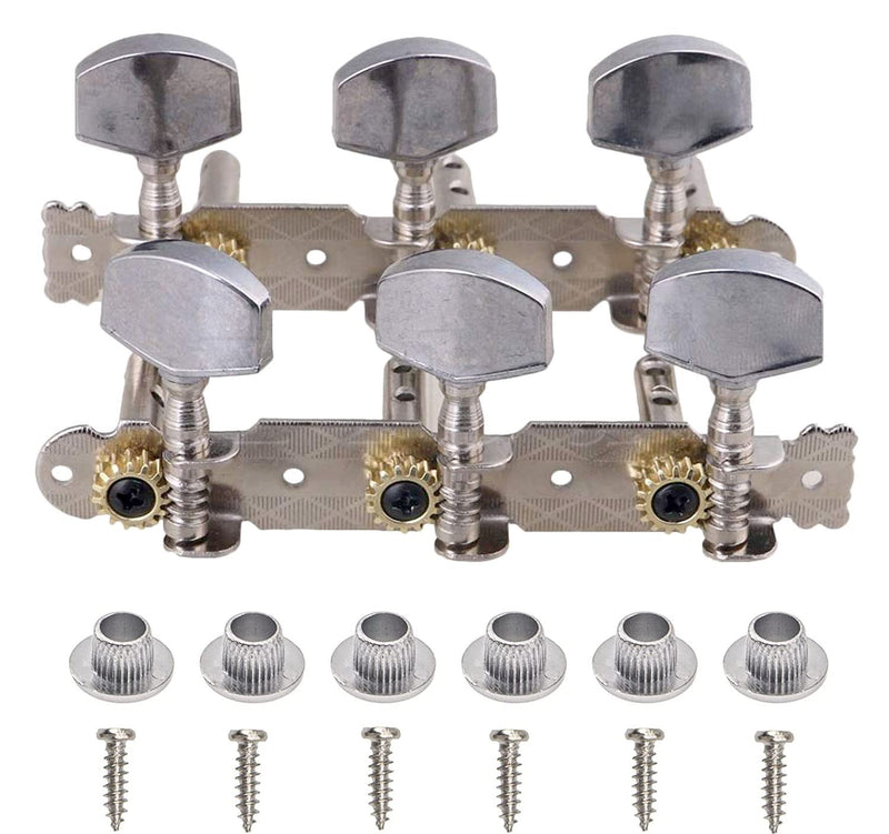 3x3 Guitar Tuning Pegs Guitar Tuners Machine Heads Tuning Keys for Acoustic Classical Guitar Part (Double Hole Tuners)