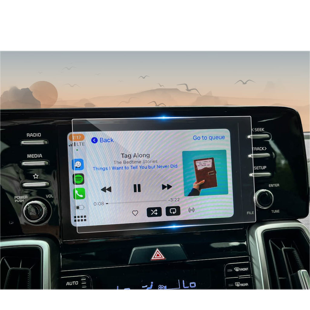 CDEFG 2021 2022 2023 Kia Sorento LX 8" Tempered Glass Screen Protector, Radio Navigation Touch Screen GPS Anti-fingerprint Infotainment Display Glass Protect Cover (8 Inch) 8 Inch