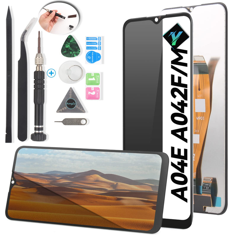 YWLRONG LCD for Samsung Galaxy A04e Screen Replacement Touch LCD Display Screen Digitizer Assembly for A042F A042M A042F/DS Replacement with Kit(Black)