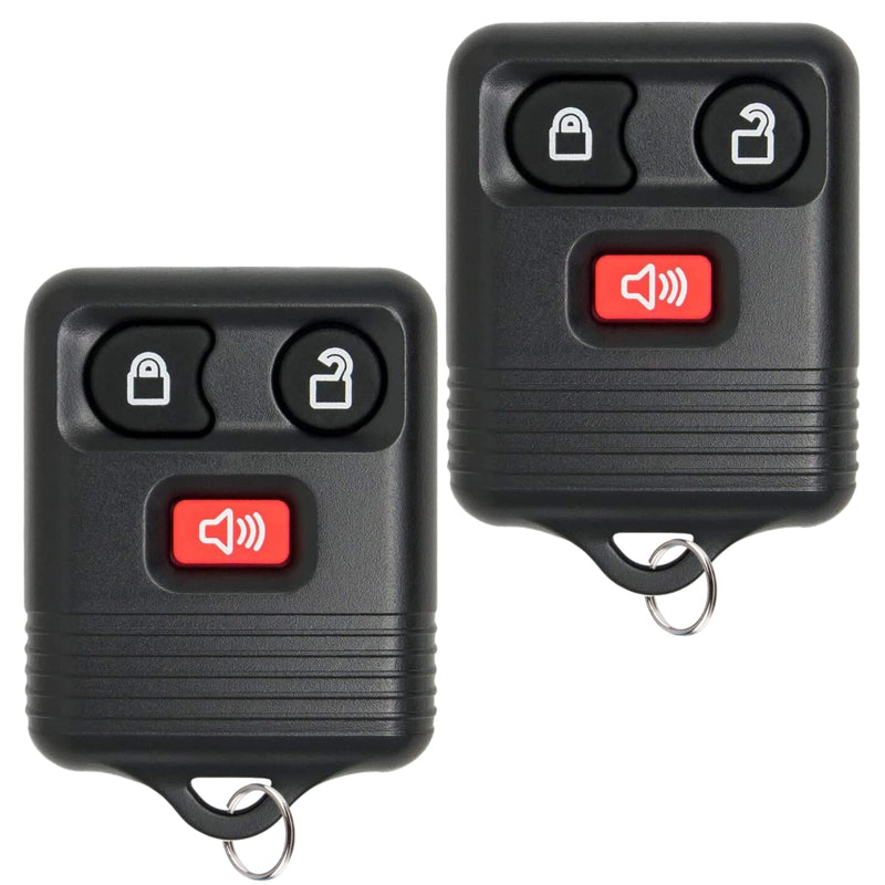 KeylessPros 3-Button Replacement Key Fob Keyless Entry Remote, Fits Ford, Lincoln, Mercury, Mazda F150 F250 F350 Escape Expedition Explorer Ranger, CWTWB1U345 (2-Pack) 3-BTN x 2