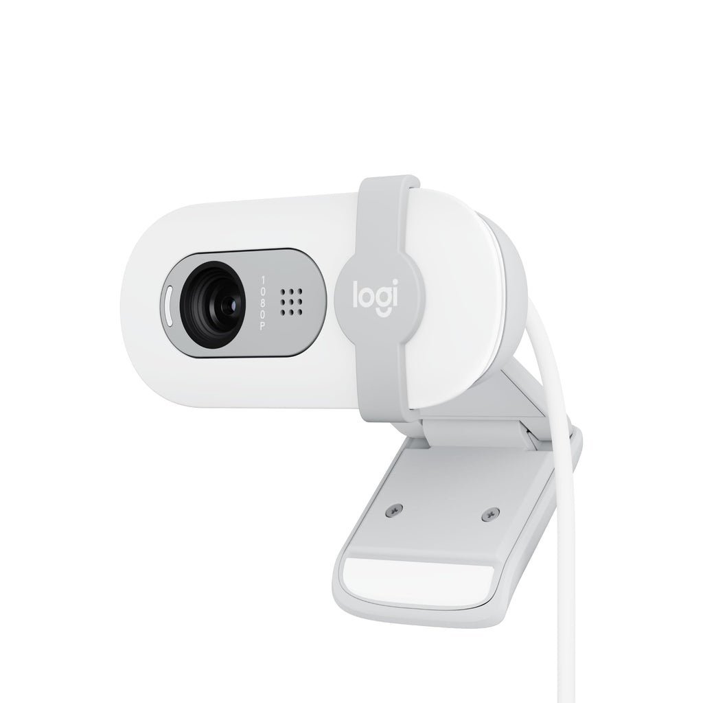 Logitech Brio 100 Full HD 1080p Webcam for Meetings and Streaming, Auto-Light Balance, Built-in Mic, Privacy Shutter, USB-A, for Microsoft Teams, Google Meet, Zoom and More - Off White Off-White