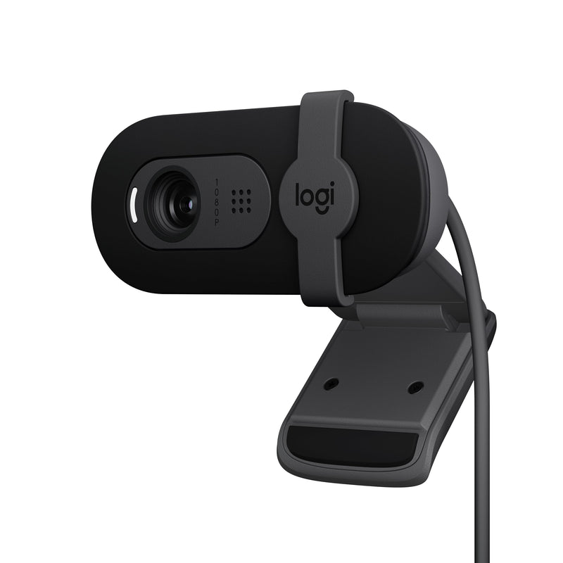 Logitech Brio 101 Full HD 1080p Webcam Made for Meetings and Works for Streaming — Auto-Light Balance, Built-in Mic, Privacy Shutter, USB-A, for Microsoft Teams, Google Meet, Zoom, and More - Black