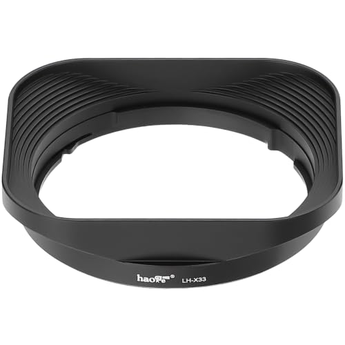 Haoge Metal Square Bayonet Lens Hood for Fuji New XF 23mm f/1.4 R LM WR,XF33mm F1.4 R WR Lens Replaces Fujifilm LH-XF23-II, on X-T4 X-T5 X-Pro3 X-S20 XE4 Camera