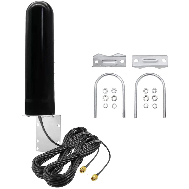 High Gain 10-12dBi Wide Band Outdoor Wall Mount Dual SMA 3G/4G LTE Antenna for 4G LTE Router Modem Gateway Mobile Cell Phone Signal Booster Cellular Amplifiere 3M cable