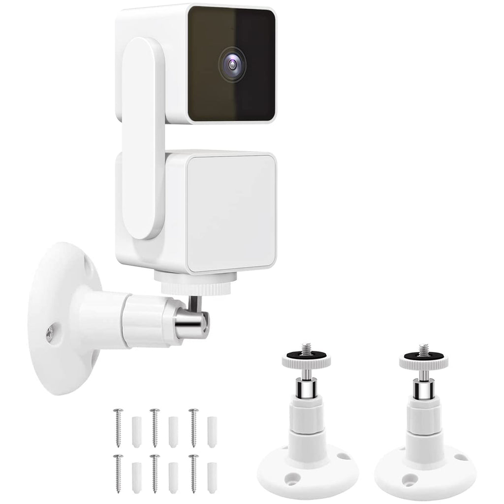 Wall Mount for Wyze Cam Pan V3, 2 Pack 360 Degree Swivel Adjustable Wall Mount Bracket for Wyze Outdoor Indoor Camera System (Wyze Camera is NOT Included) White