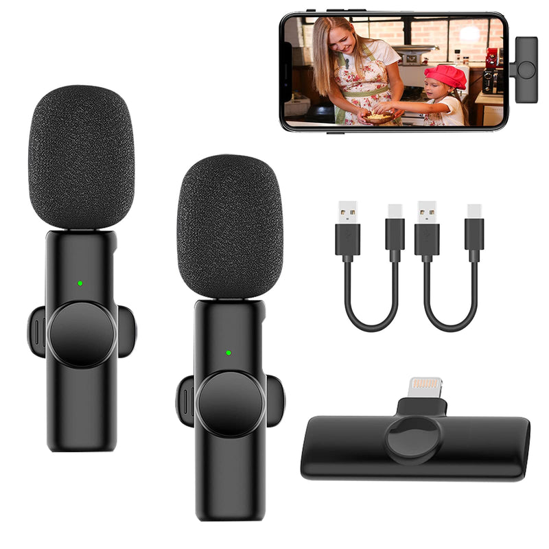 CMARS Exceptional Wireless Lavalier Lapel Microphone for iPhone/iPad, Plug-Play Wireless Microphones for Recording, iPhone Microphone for Video Recording/Live Stream/YouTube/Facebook/TikTok/Interview