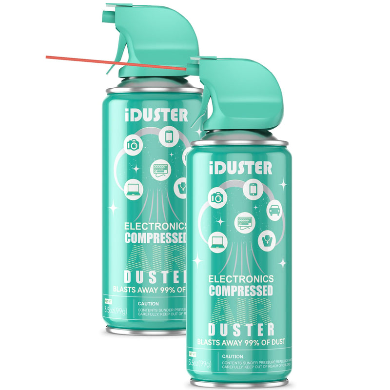Disposable Compressed Air Duster, 3.5 oz Computer Cleaner, Keyboard Cleaner, 2 PCS