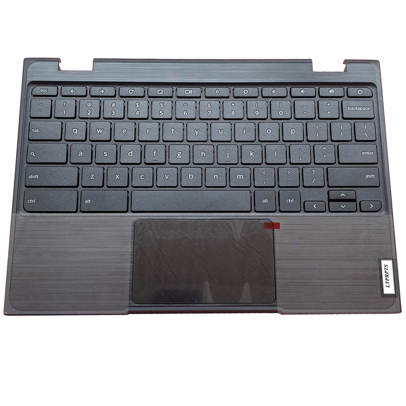 Replacement Laptop Upper Case Palmrest Keyboard Assembly Part for Lenovo Chromebook 100E 2th AST 5CB0Z21474 Black