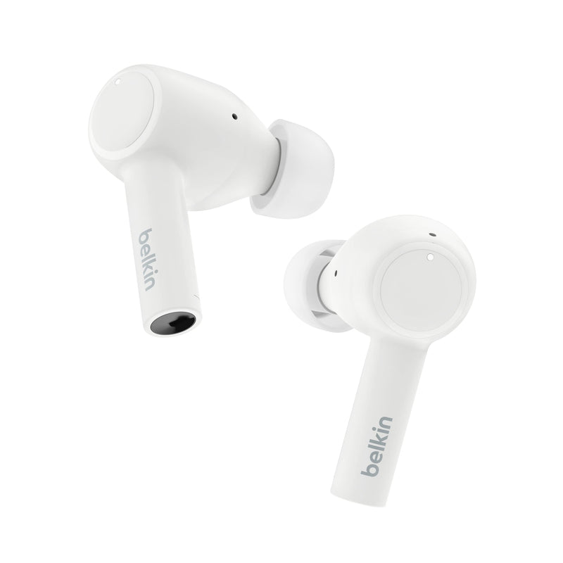 Belkin SoundForm Pulse ANC Earbuds, Wireless Charging, 36H | In-ear Bluetooth earbuds, hybrid noise cancelling, Qi wireless charging case, IPX5, multipoint, gym, commute White n.a. Modern