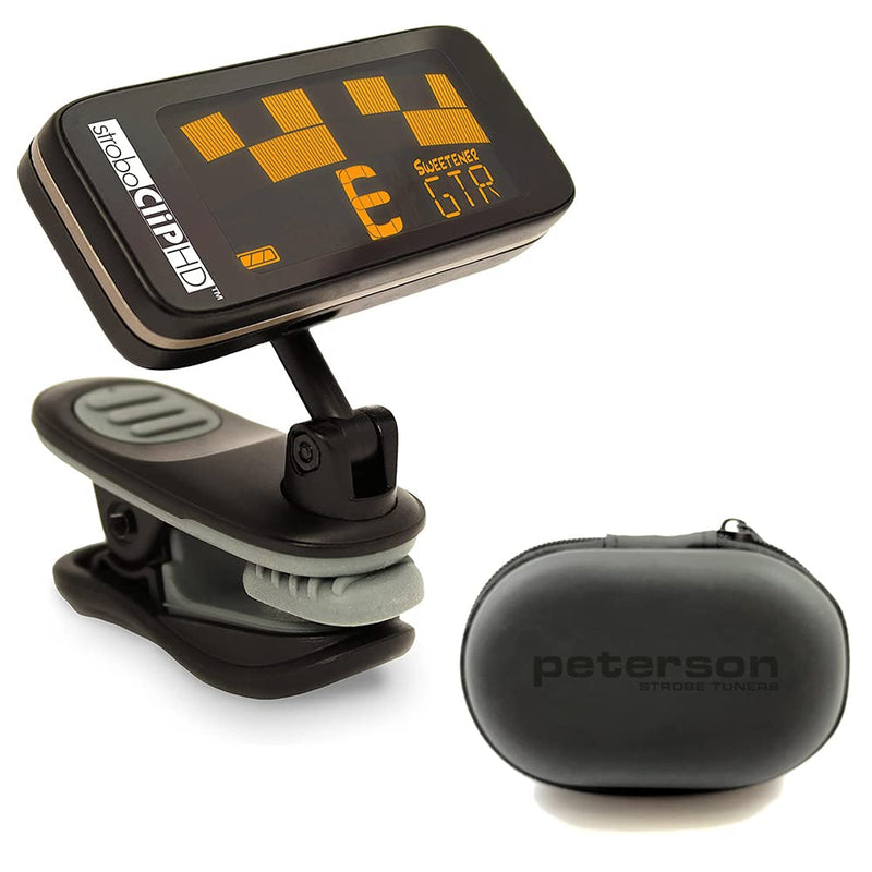 Peterson StroboClip HD Clip-On Tuner Bundle with Peterson 171527 Protective CaseQ