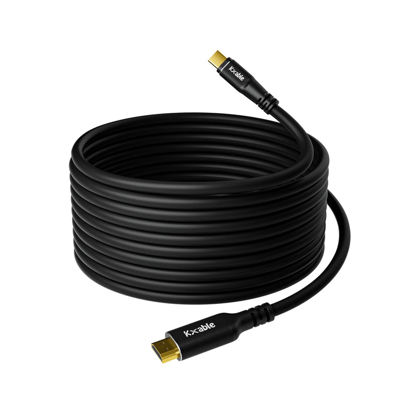 8K USB C to HDMI 2.1 Cable 30 FT, (8K@60Hz,4K@120Hz, HDR), Thunderbolt 3/4 Compatible, for iPhone 15 Series, MacBook Pro/Air, iPad Pro, Galaxy S23, Note 20, Surface, Dell, HP, with 2 HDMI Adapters 30FT