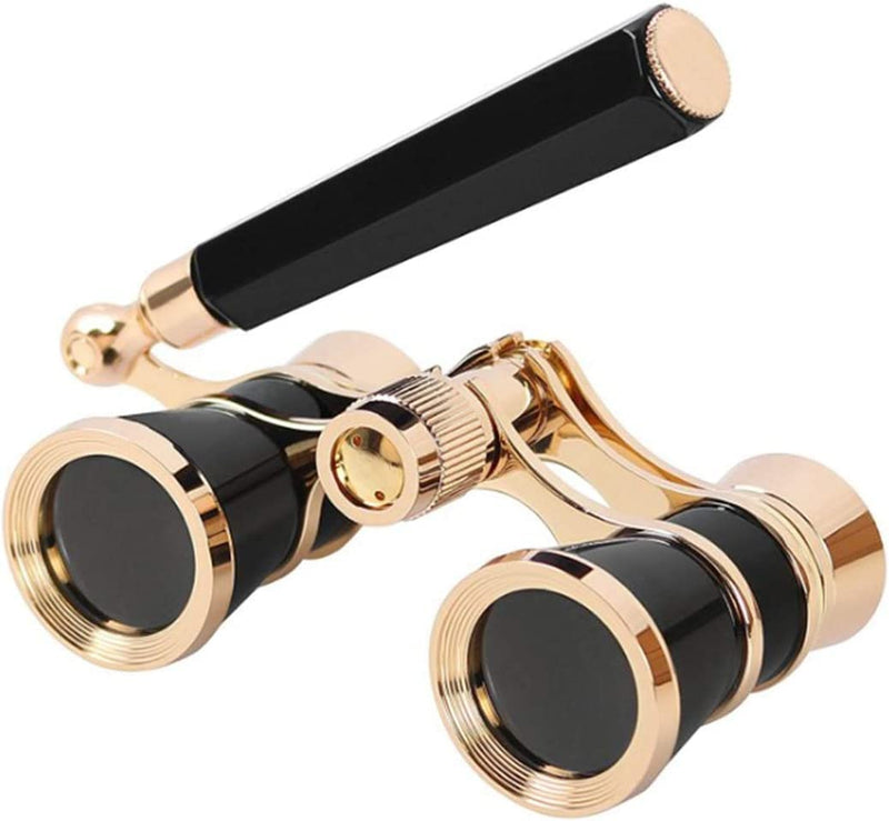 AouloveS Binoculars for Opera Glasses Binoculars 3X25 Lorgnette Theater Glasses Mini Binocular Compact with Adjustable Handle for Adults Kids Women in Concert Theater Opera (Black) Black