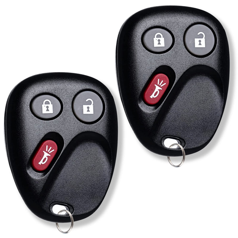 KeylessPros 3-Button Replacement Key Fob Keyless Entry Remote, fits Chevy Suburban Tahoe Avalanche Silverado, GMC Sierra Yukon, Cadillac Escalade, 21997127, LHJ011 (2-Pack) 3-BTNx2
