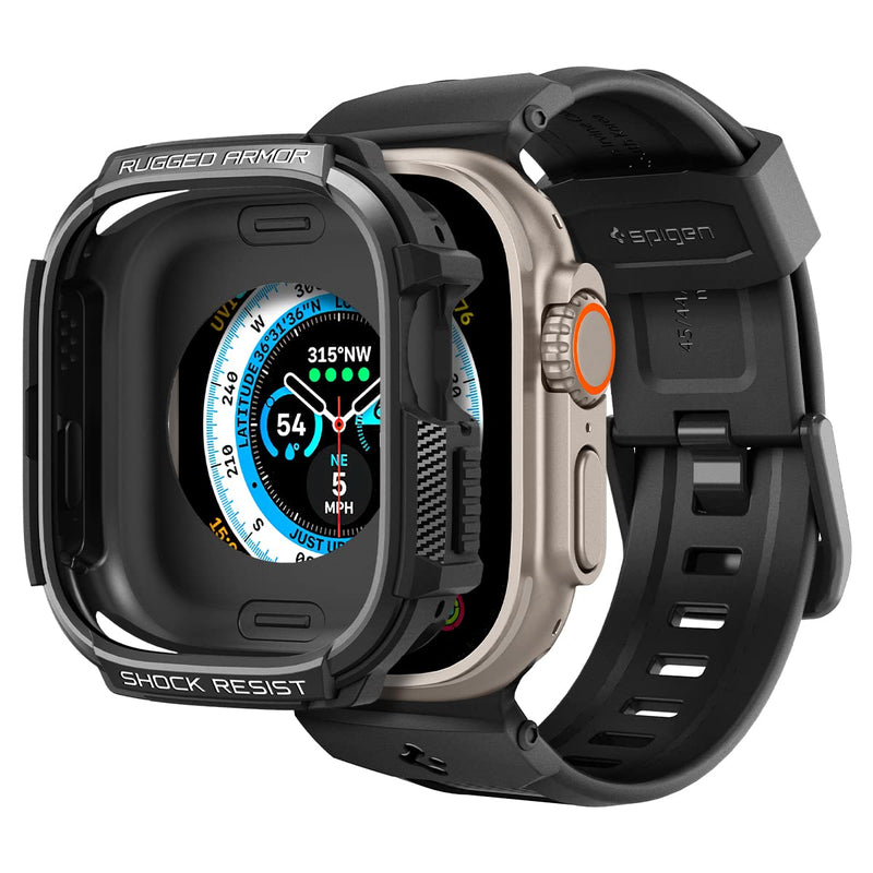 Spigen Rugged Armor and Rugged Band Designed for Apple Watch Ultra3/Ultra2/Ultra 49mm