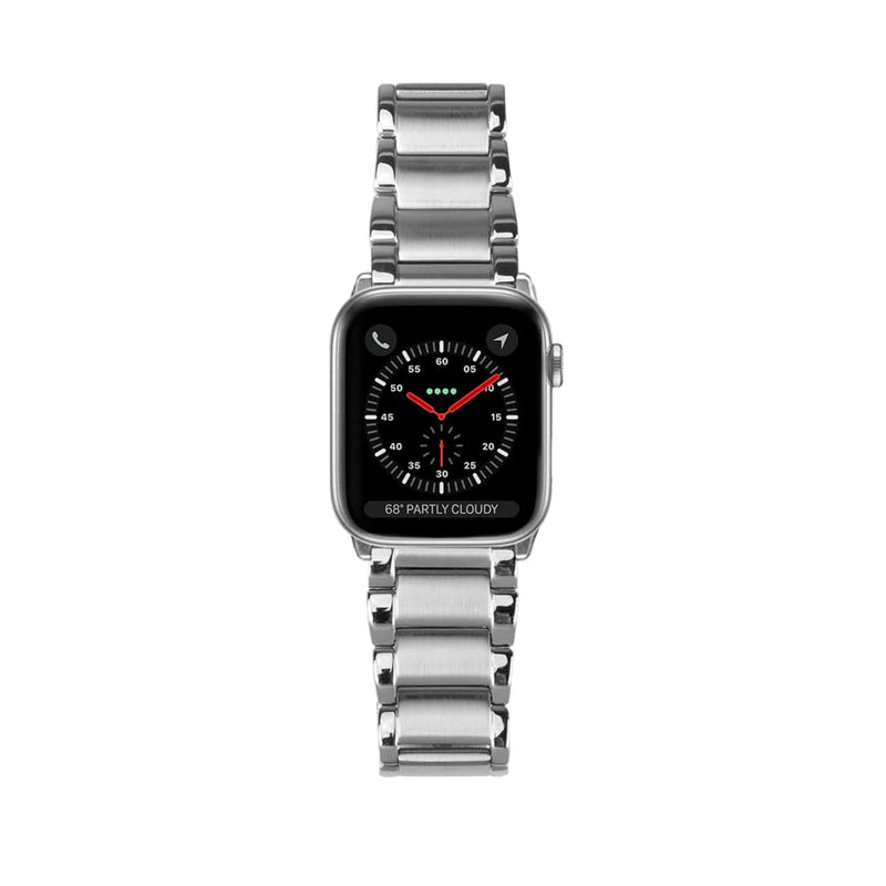 CASETiFY Link Bracelet Watch Band [Premium Stainless Steel] Compatible with Apple Watch Series 1-9, SE, Ultra - 38mm/40mm/41mm/42mm/44mm/45mm/49mm - Black/Silver Silver 38mm/40mm/41mm (Link Bracelet)