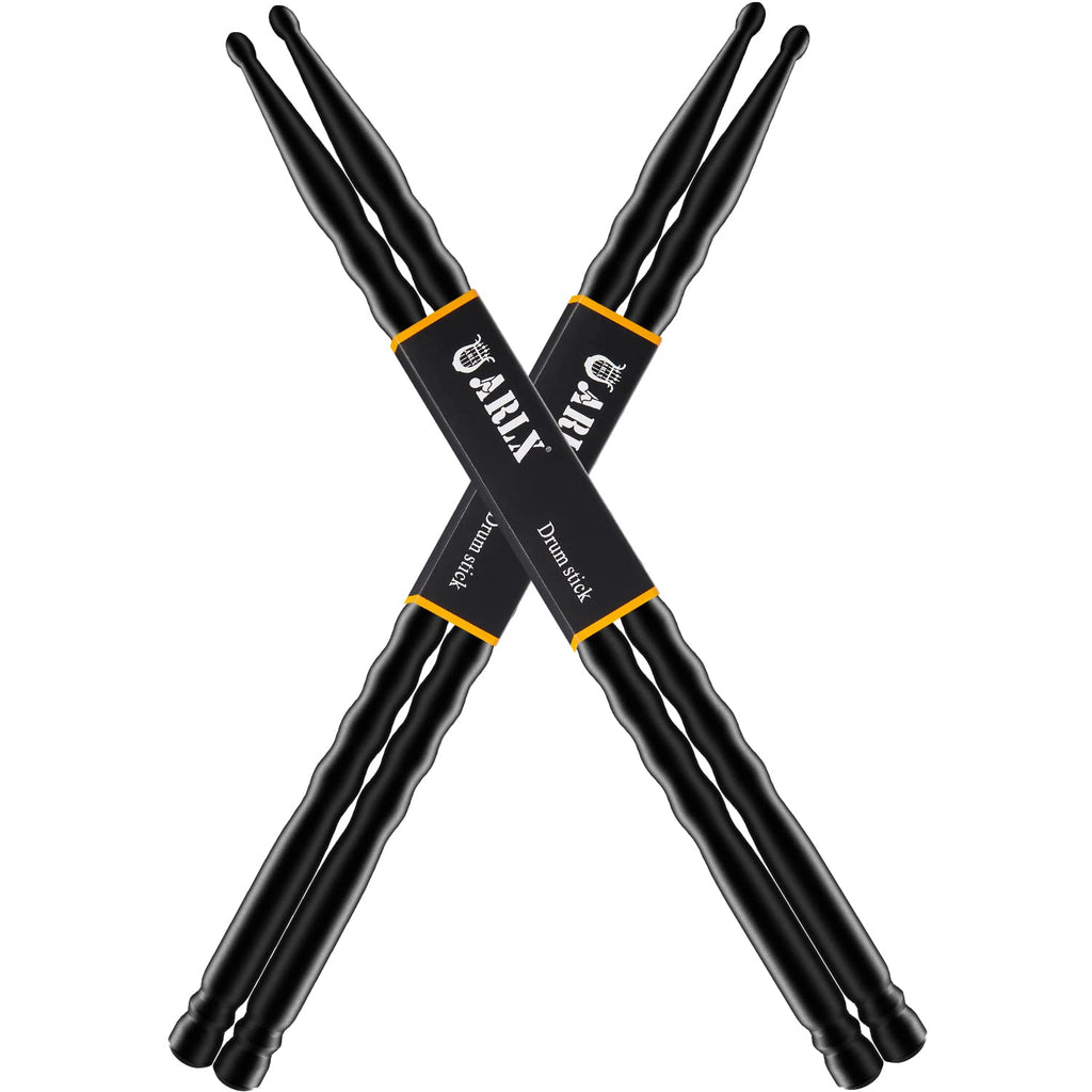 Drum Sticks 5a Drumstick 2 Pack Carbon Fiber Drumsticks 2Pair balck wave